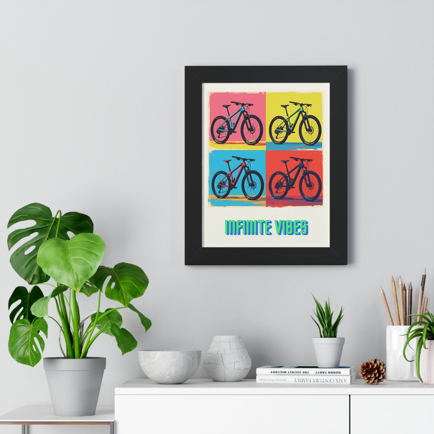Infinite Vibes Pop Art Mountain Bike Poster