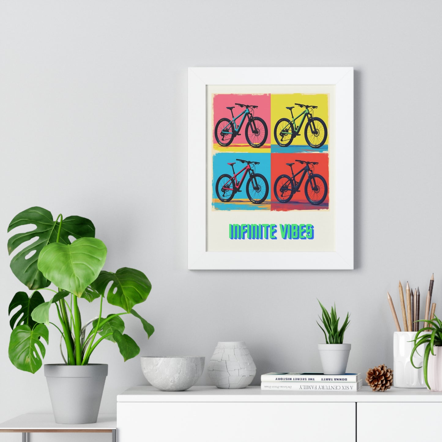 Infinite Vibes Pop Art Mountain Bike Poster