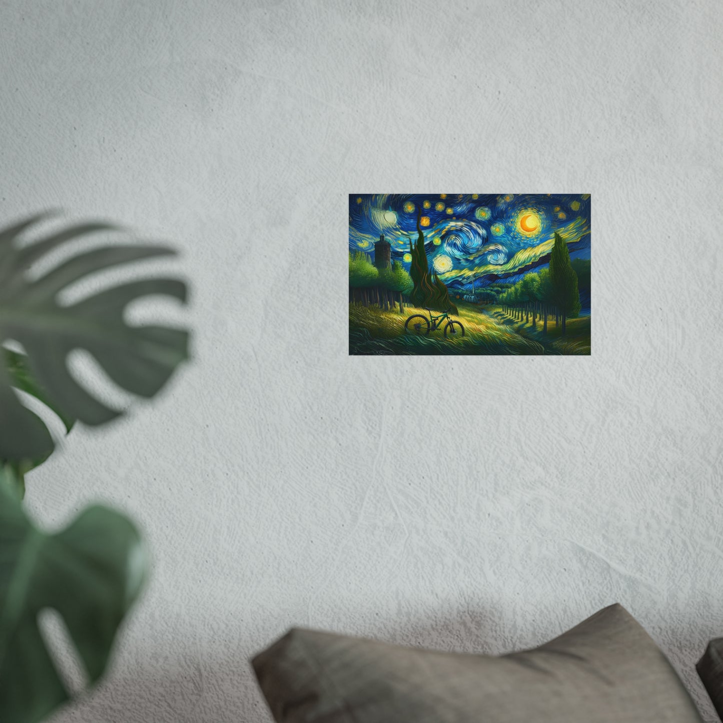 Starry Night Bicycle Fine Art Poster